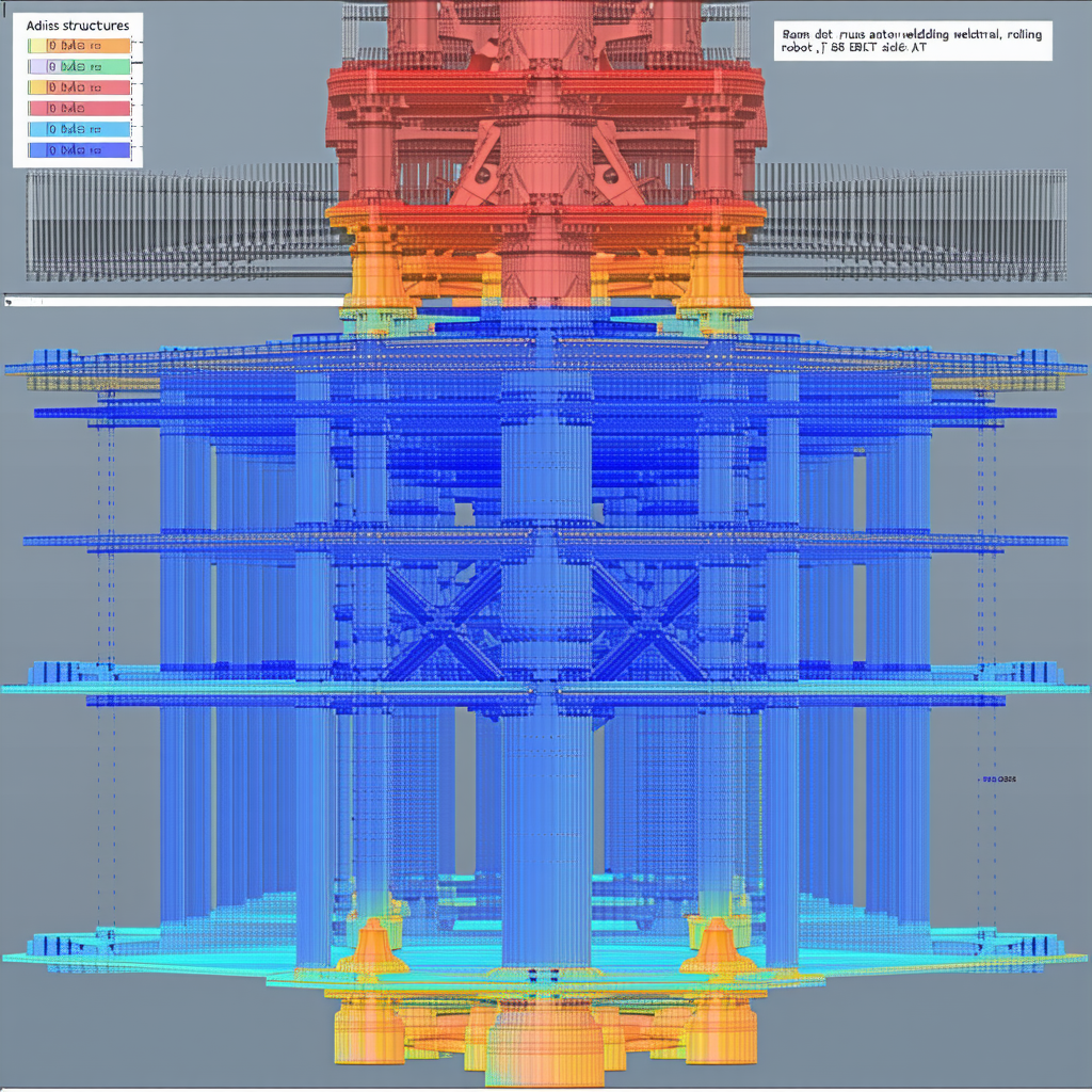 A Computer-generated Image Of A Large Structure Is Displayed On A Computer Screen