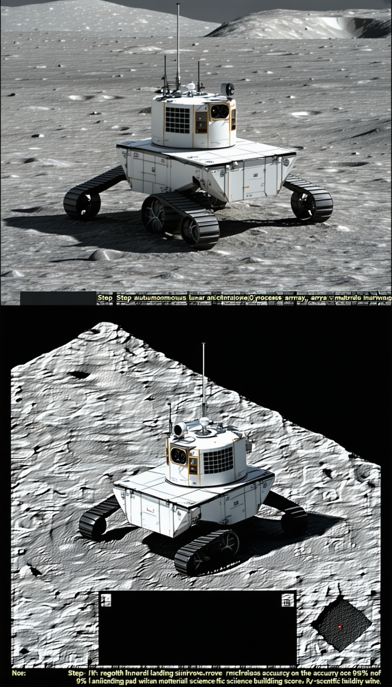 A White Robotic Vehicle Is Sitting On A Rocky Surface