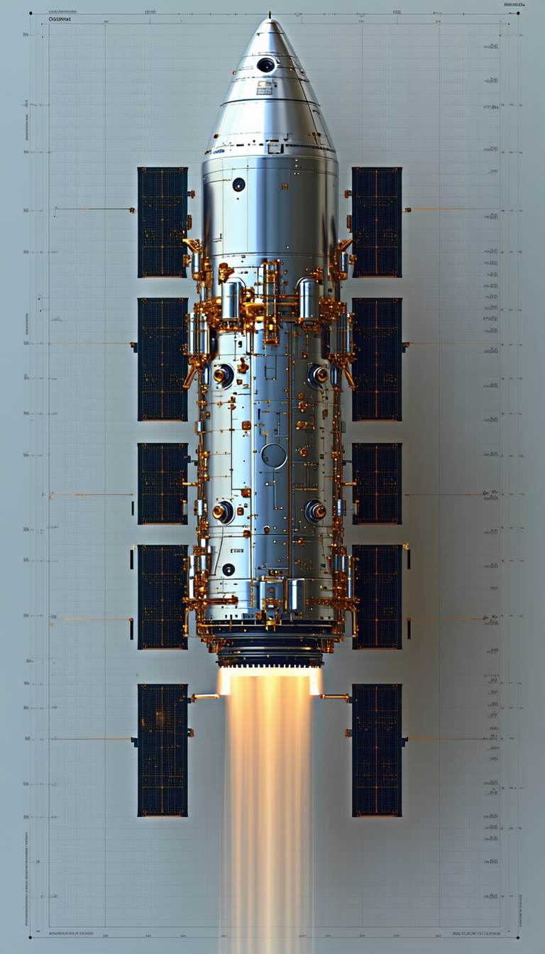 A Space Shuttle Is Shown In A Close-up View, With Its Engine Glowing Brightly