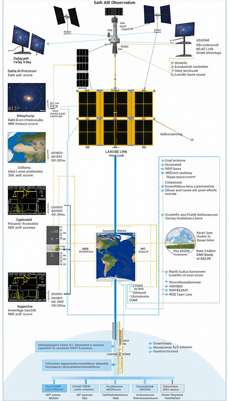 diagram showing relationship between satellite