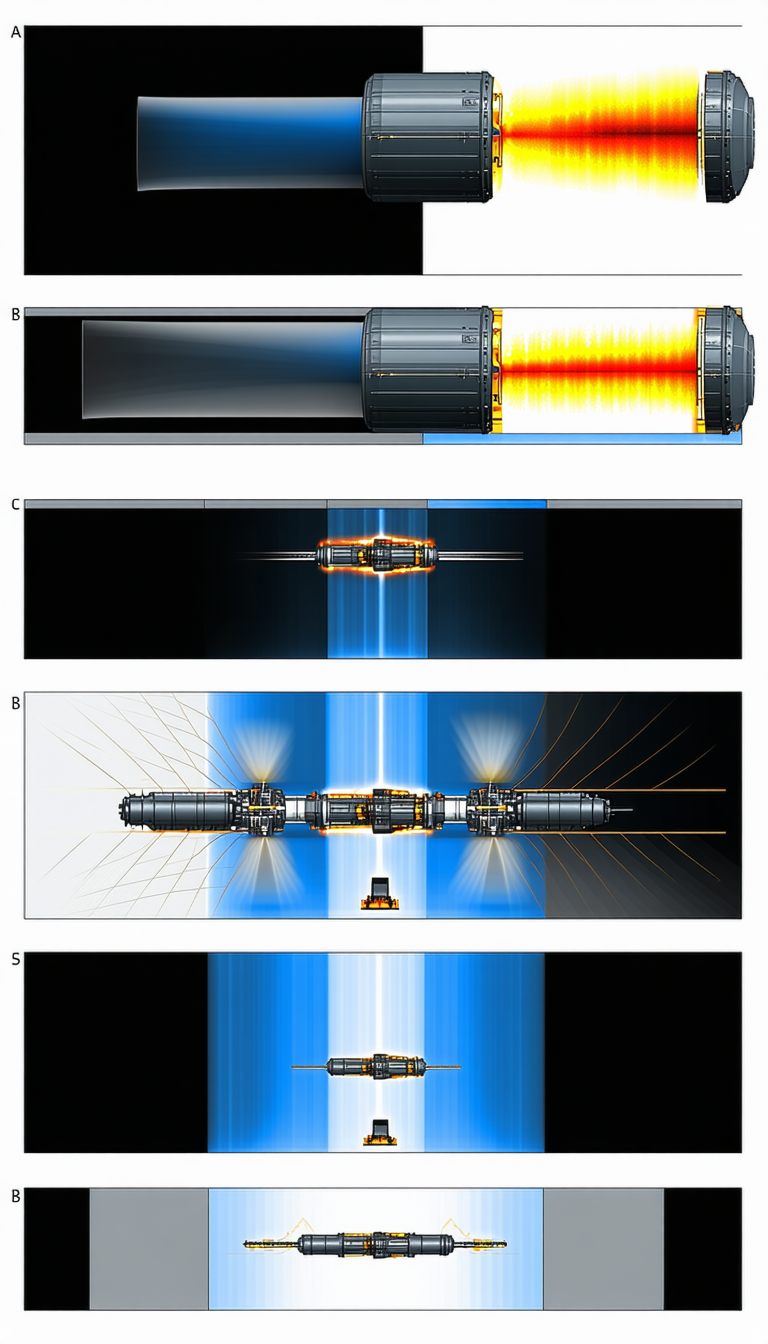 The Image Is A Series Of Four Diagrams, Each Showing A Different Perspective Of A Spacecraft