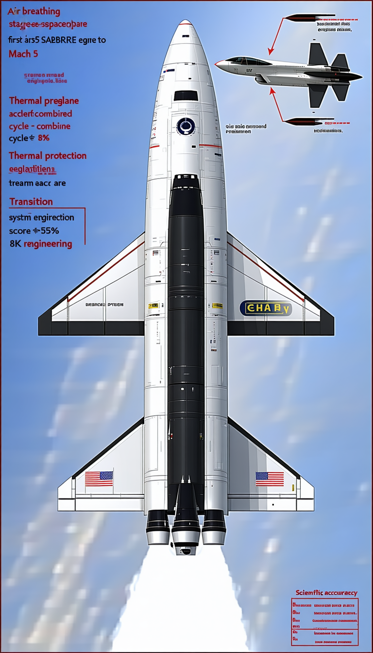 A White And Red Space Shuttle Is Shown In A Blue Sky