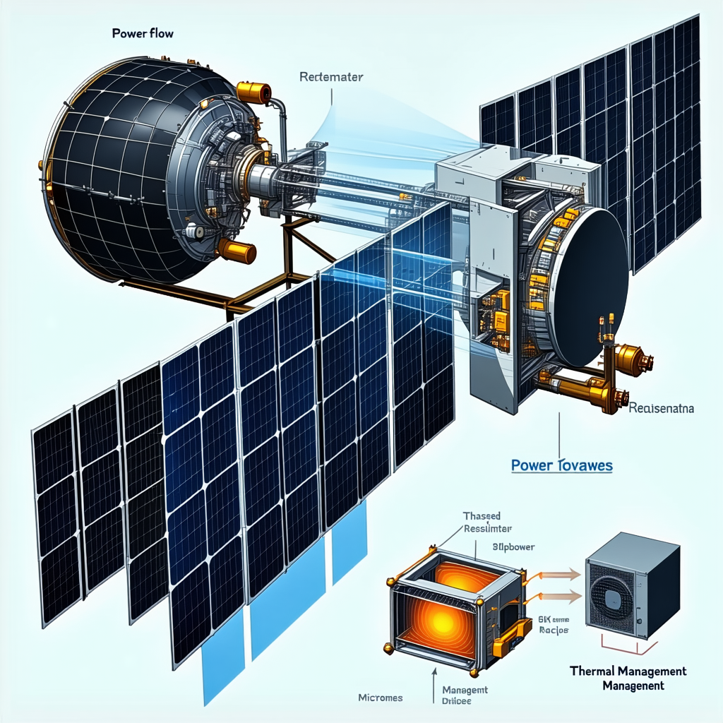 The Image Is A Diagram Of A Spacecraft With Various Components Labeled