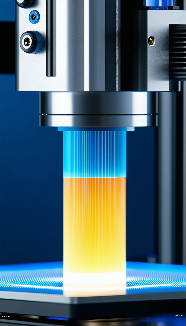A Blue Background Is Visible Behind A Yellow And Orange Striped Object