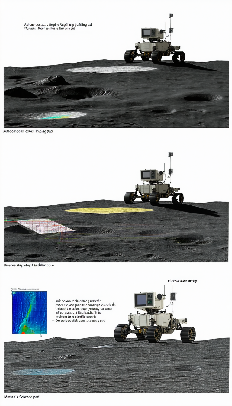 The Image Is A Split-screen Display Of A Robotic Vehicle On A Planetary Surface