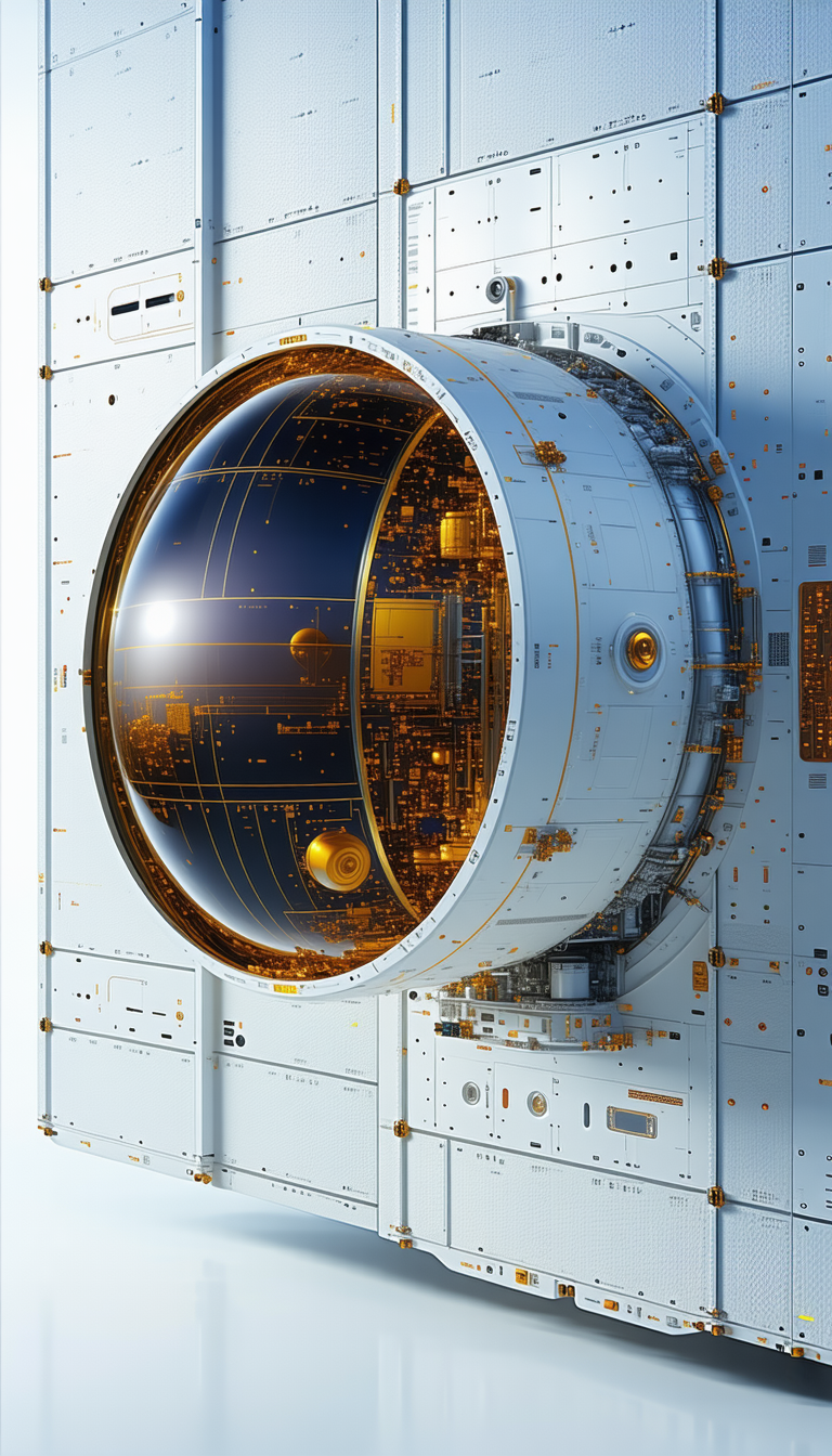 A Large, Round, White Object Is Prominently Displayed In The Image
