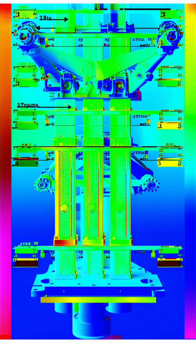 A Blue And Green Image Of A Large Structure Is Displayed