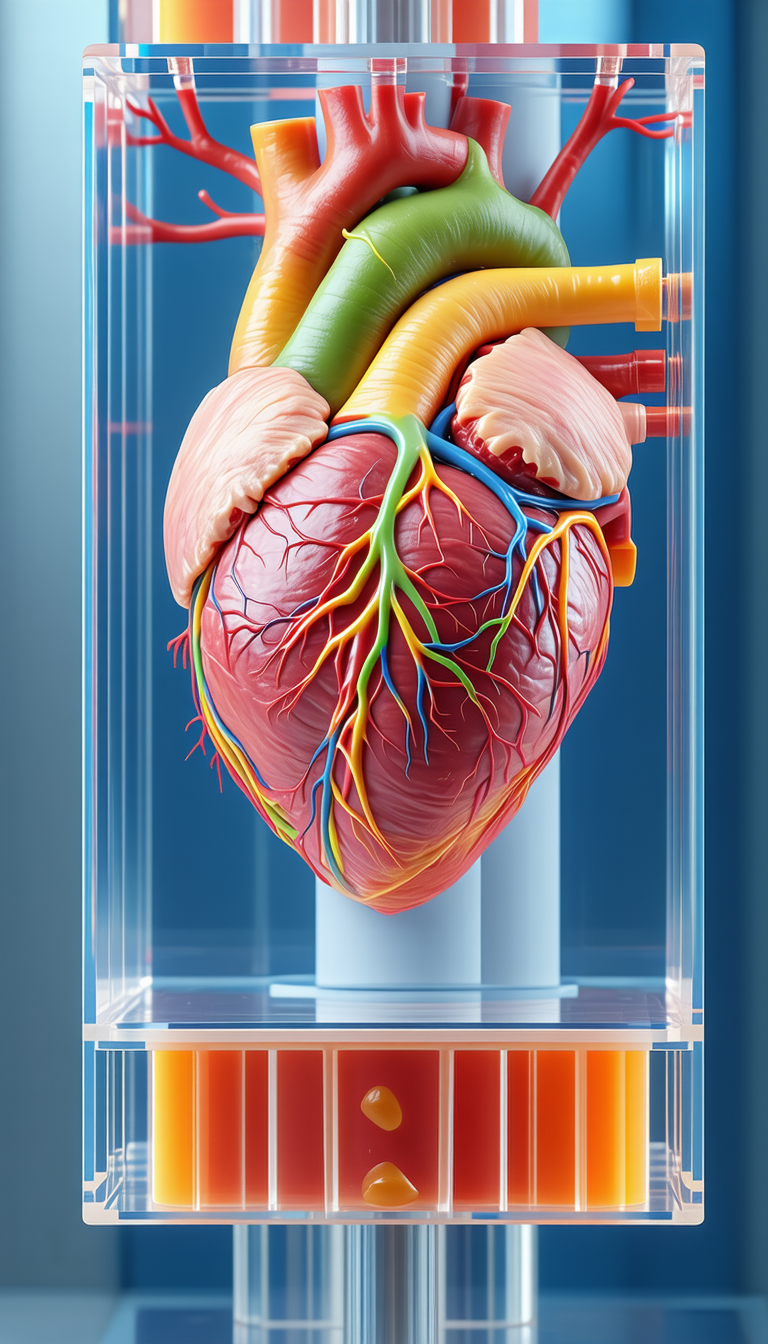 A Close-up Of A Heart, Showcasing Its Intricate Structure And Details