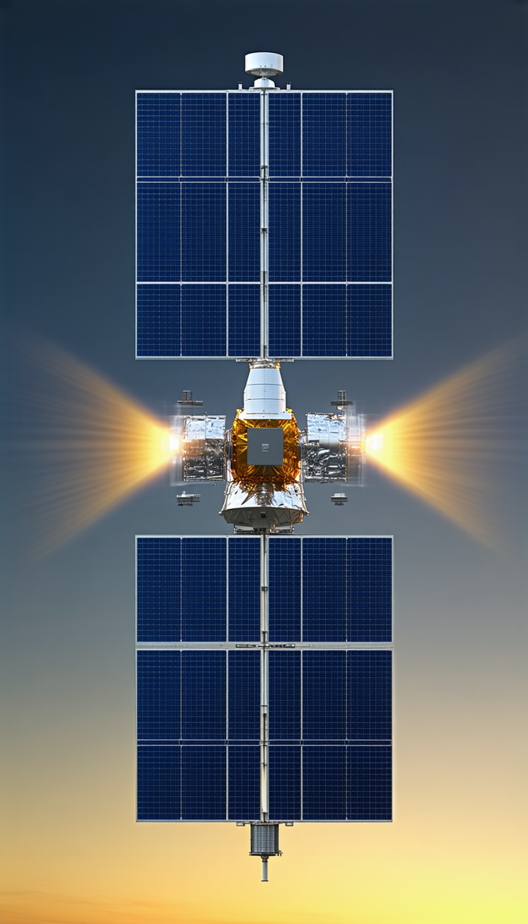 A Space Shuttle, Which Is A Large And Complex Spacecraft, Flying Through The Sky