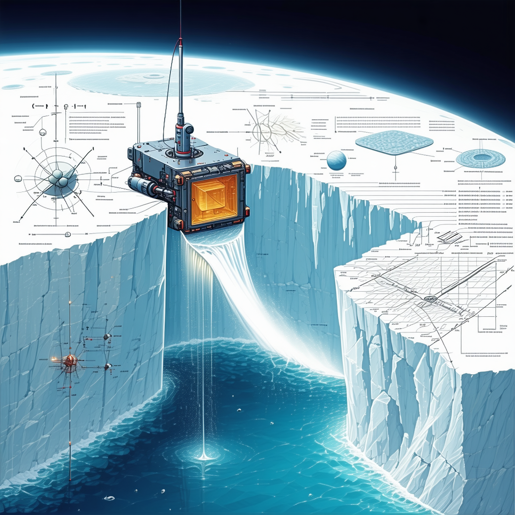 In The Image, There Is A Large Iceberg Floating In The Ocean