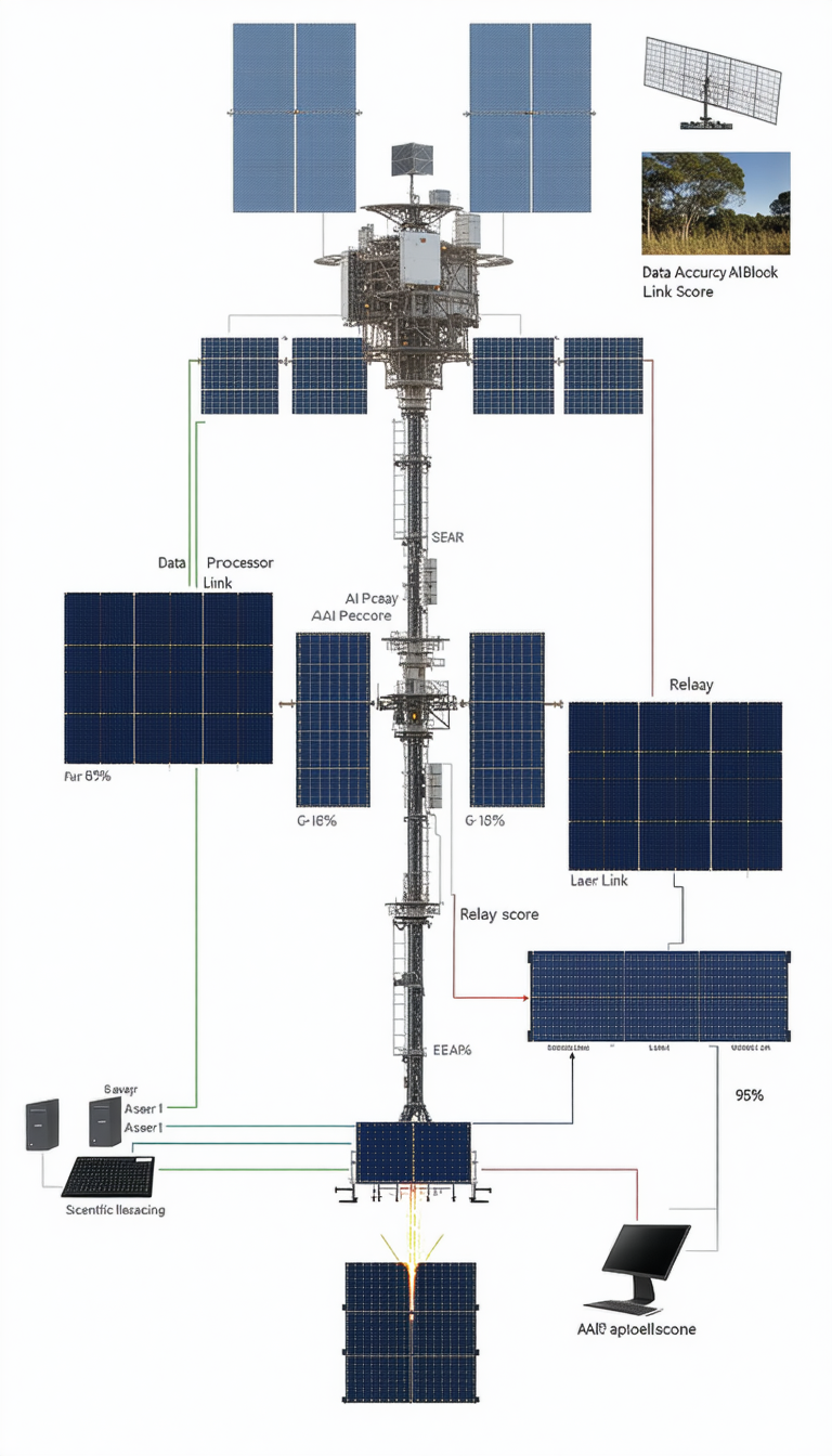 The Image Is A Diagram Of A Solar Power System, Showing The Various Components And Their Connections