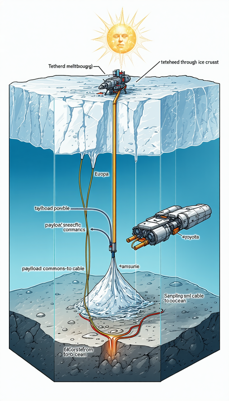 A Submarine With A Large Cable Attached To It, Which Is Connected To A Buoy