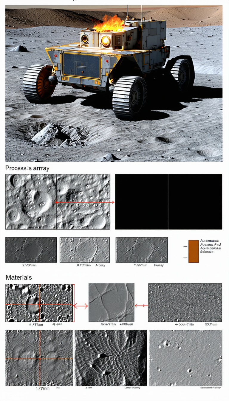 The Image Is A Split Screen Display Of A Rover On The Moon