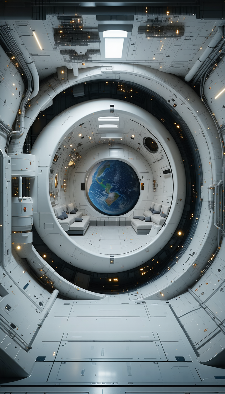 computer-generated (CGI) representation space station