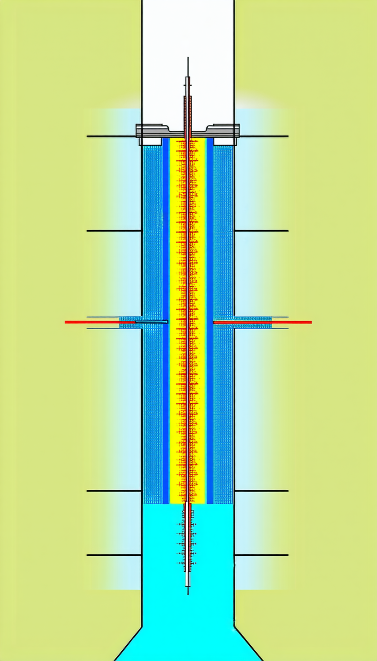 A Blue And Yellow Striped Object Is Shown In The Image