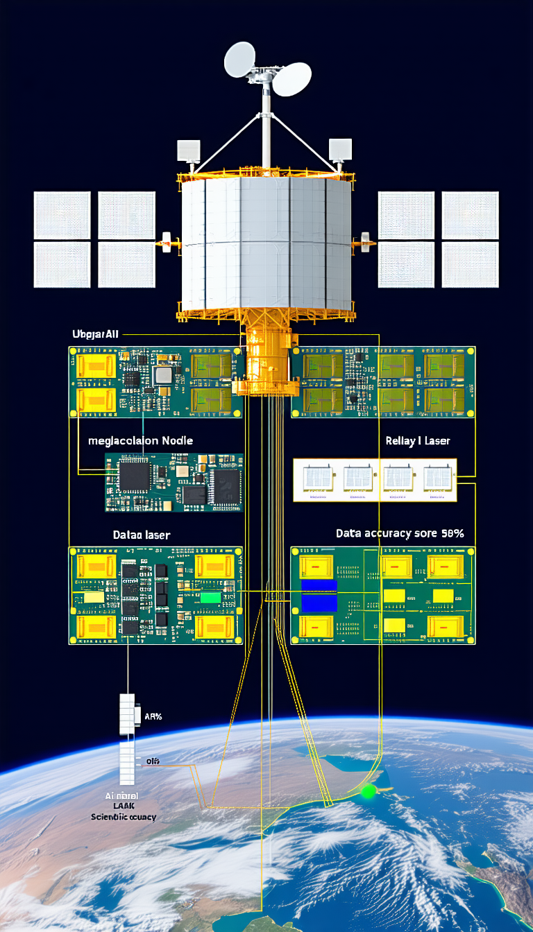 The Image Is A Diagram Of A Space Station, Showing The Various Components And Their Functions