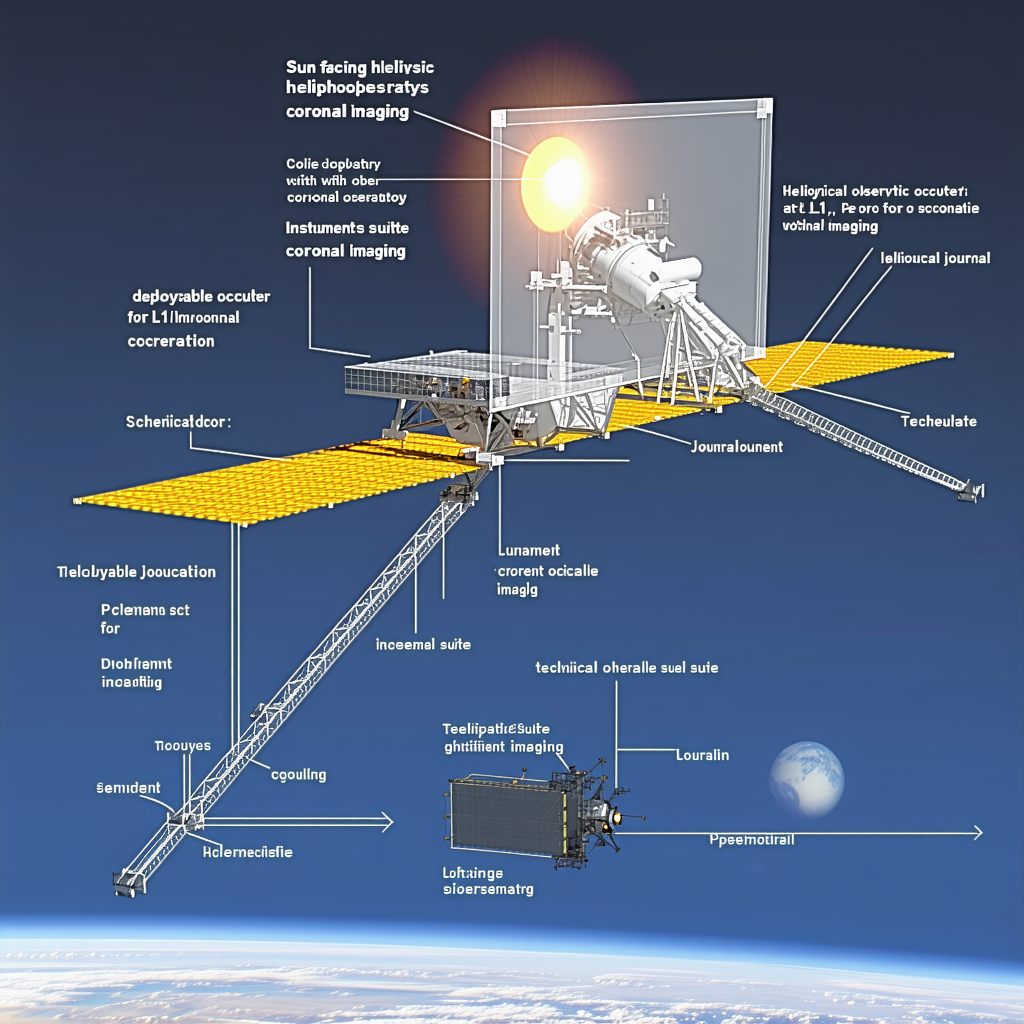 The Image Is A Diagram Of A Space Station, Showing Various Parts And Their Functions