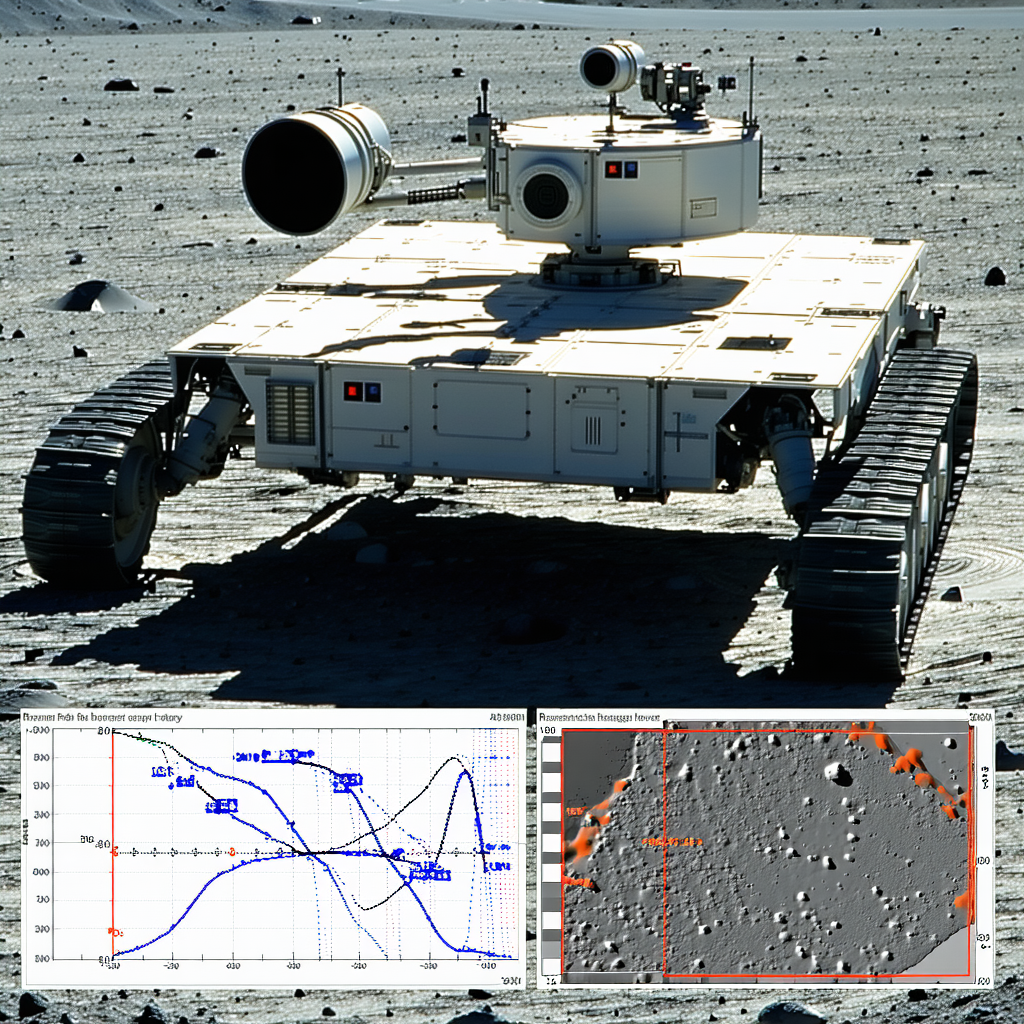 A White Robotic Tank On A Dirt Field