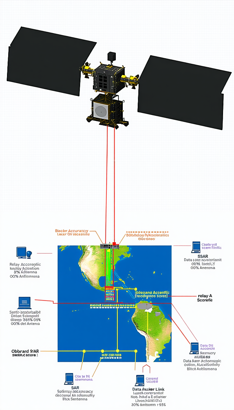 The Image Is A Diagram Showing The Different Components Of A Satellite System