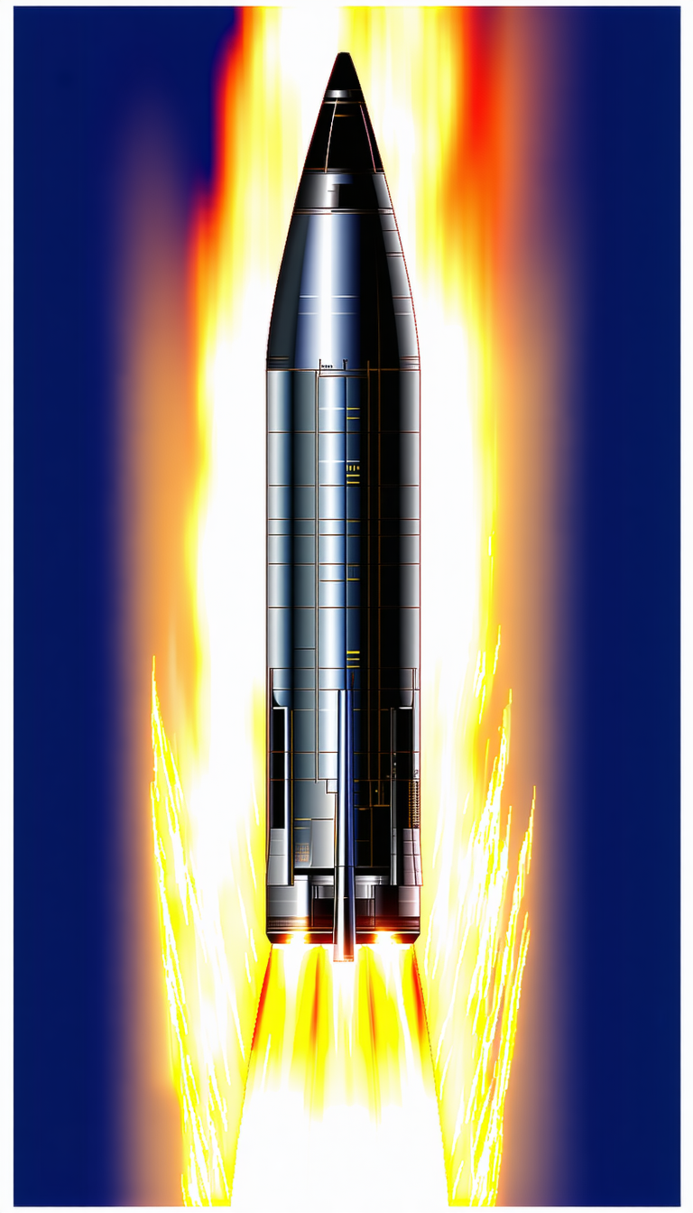A Rocket Is Shown In A Close-up Shot, With Its Engine And Exhaust Visible
