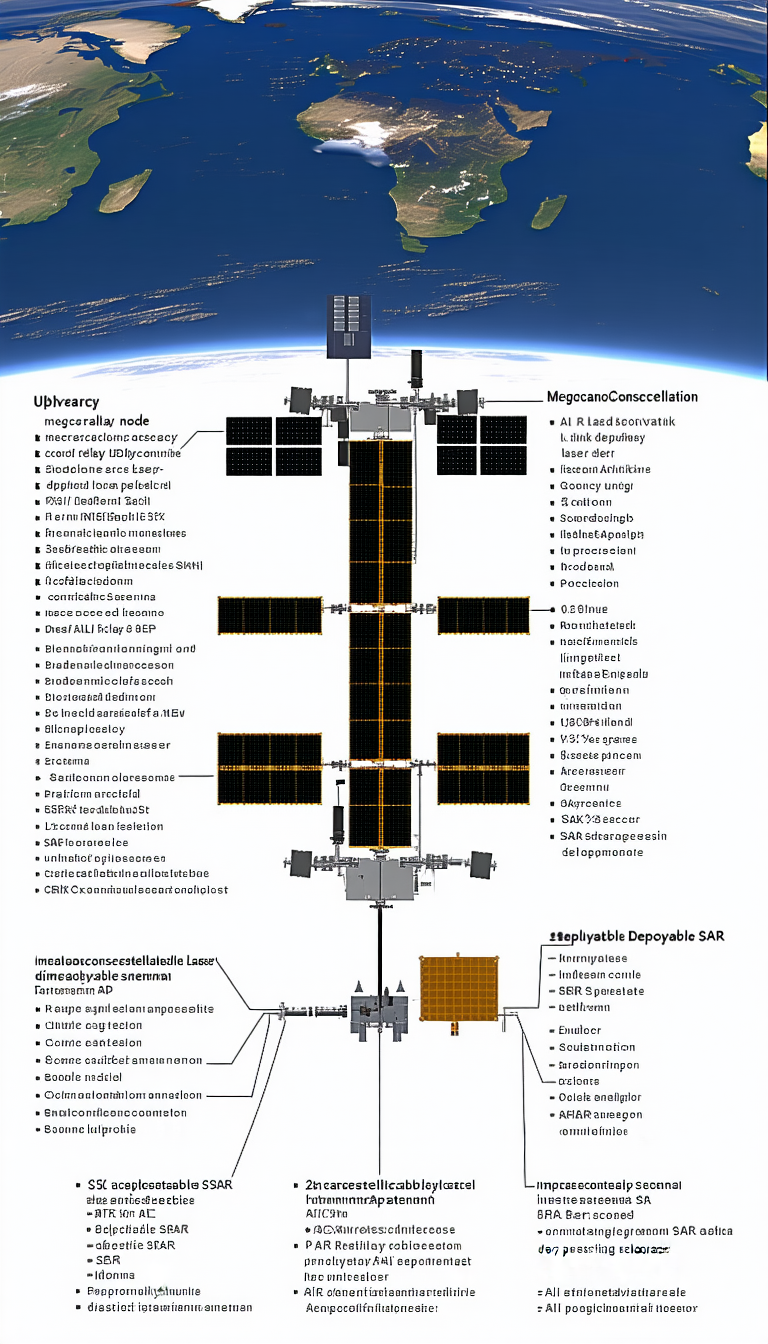 The Image Is A Diagram Of A Space Station, Showing The Various Components And Their Functions