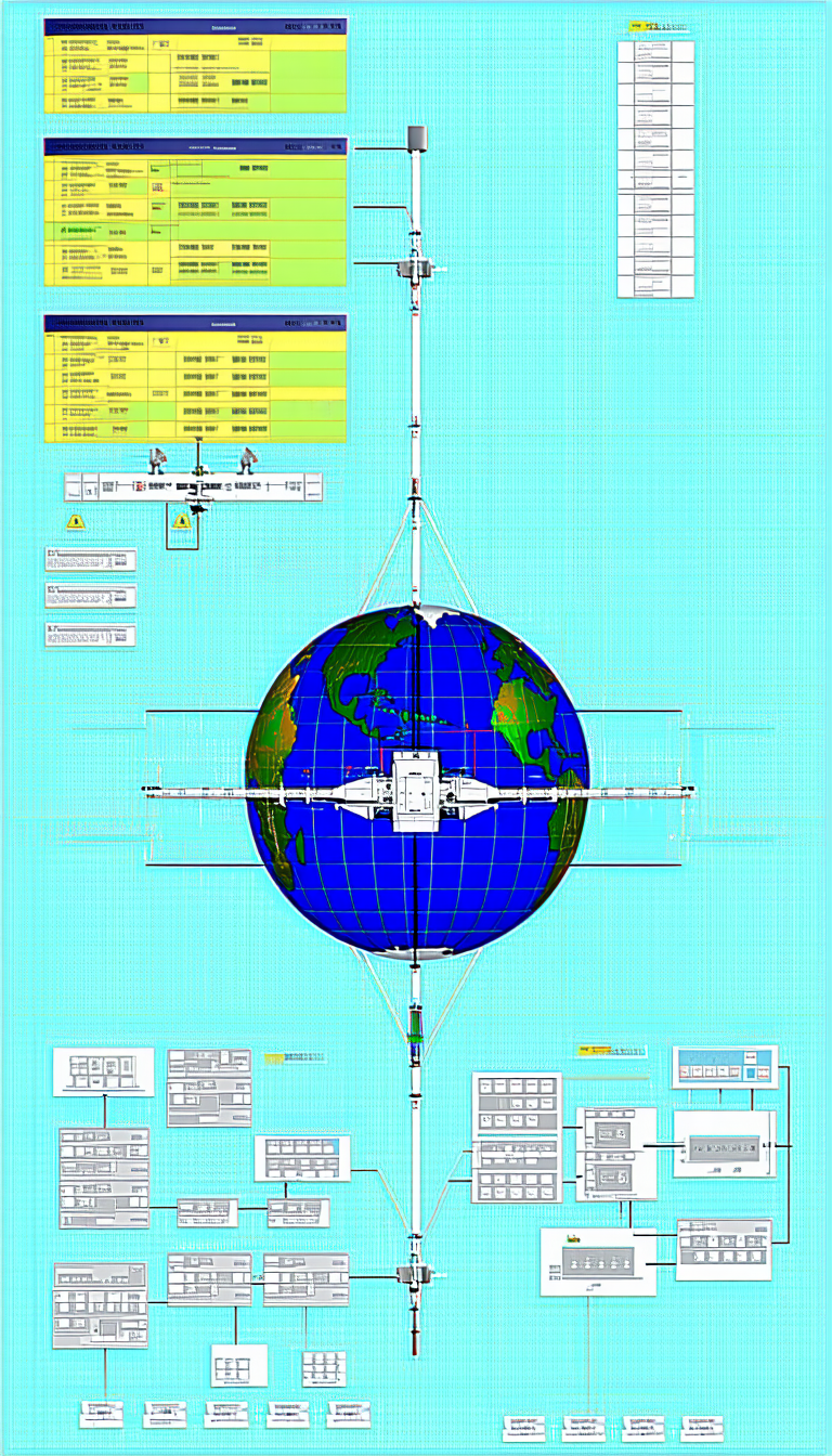 A Blue Screen Displays A Globe Of The Earth