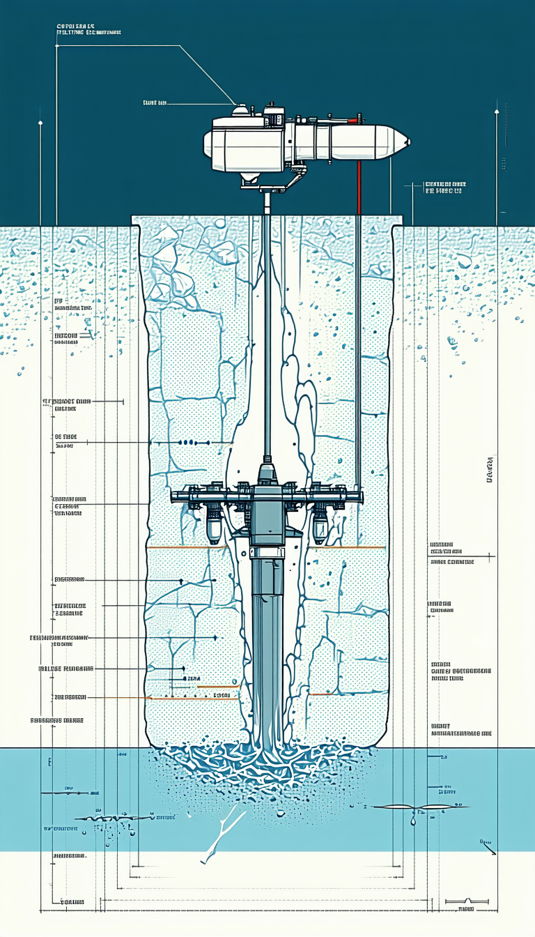 The Image Is A Blueprint Of A Large Structure, Possibly A Submarine Or A Deep Sea Diving Station