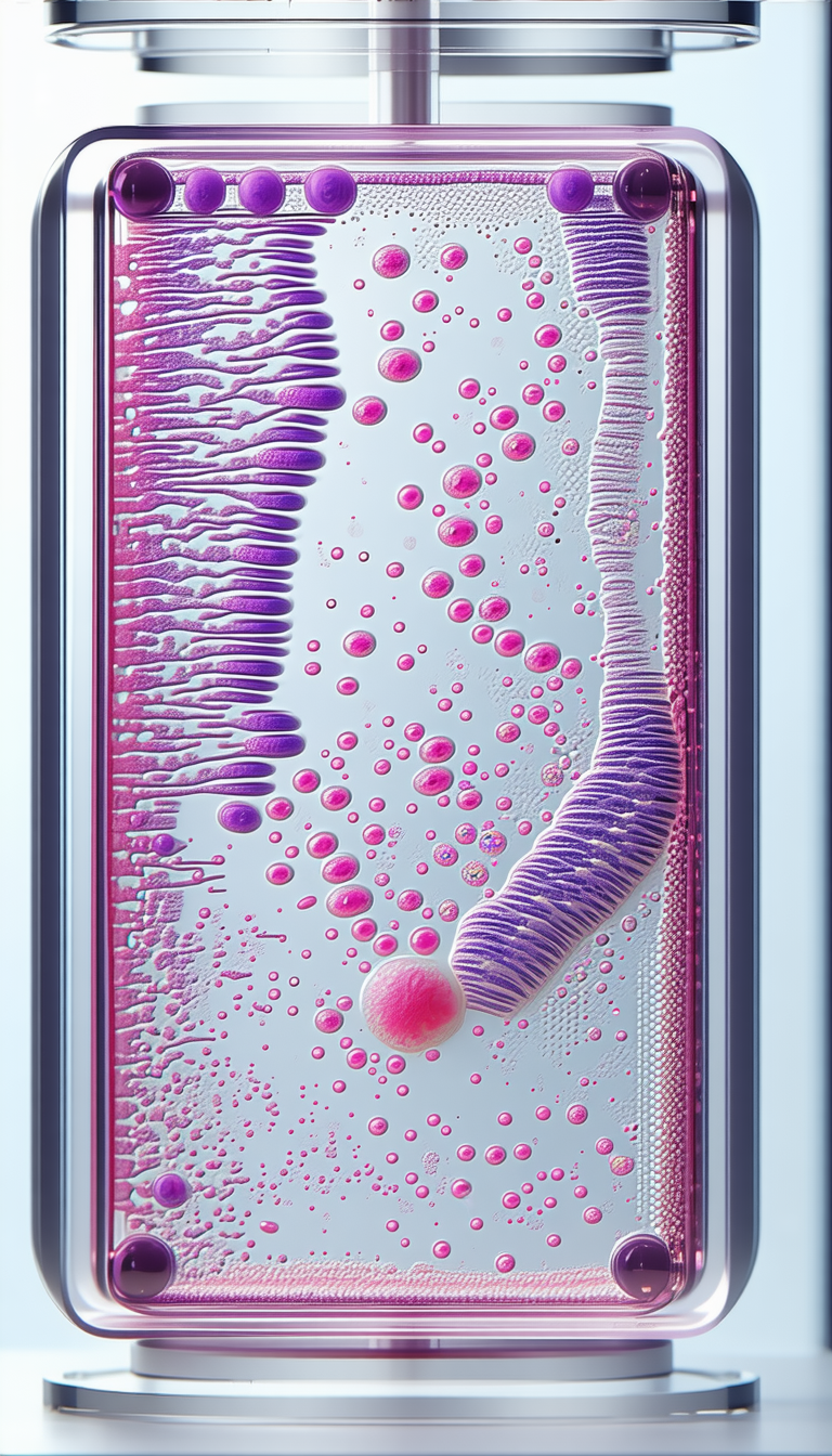 A Purple Substance, Possibly A Liquid Or A Gel, With A Pinkish Hue