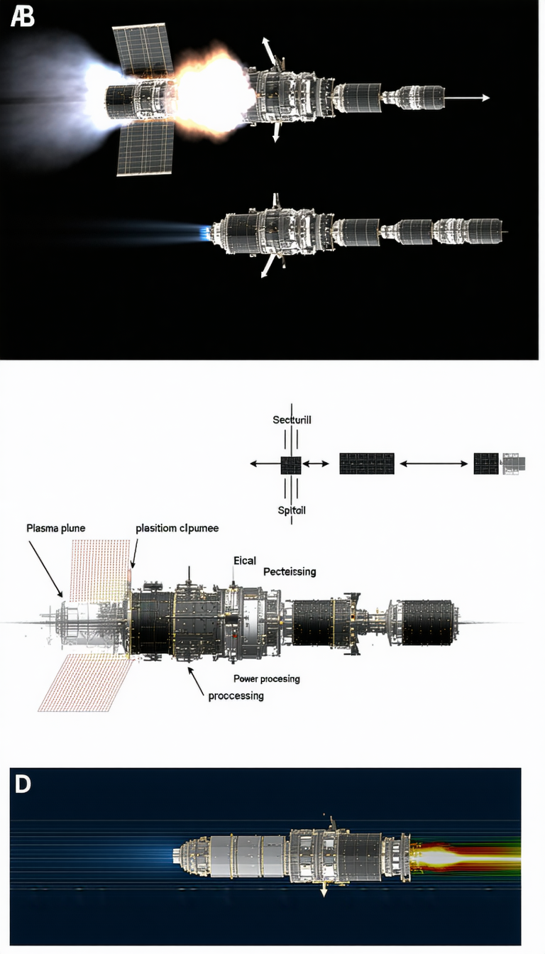 The Image Is A Diagram Of A Spacecraft, Showing The Various Components And Their Functions