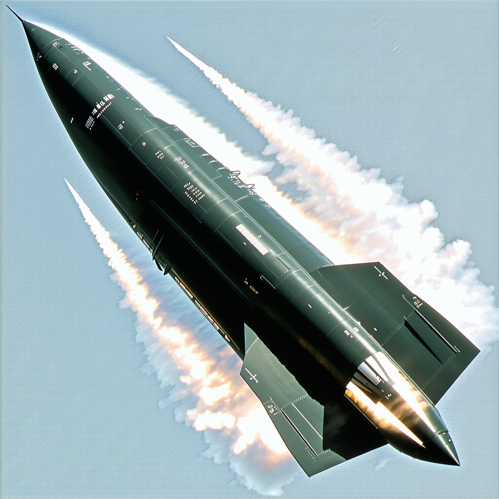 A Jet Is Flying Through The Sky, Leaving A Trail Of Smoke Behind It
