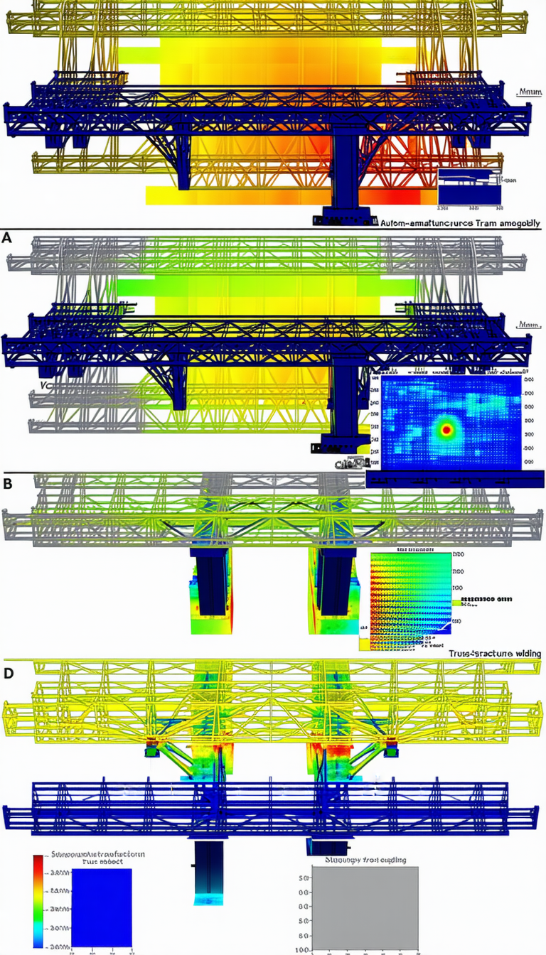 The Image Is A Detailed Diagram Of A Large Structure, Possibly A Bridge Or A Building