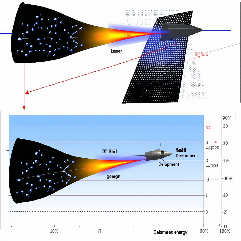 A Graphical Representation Of A Laser Beam And A Sailboat