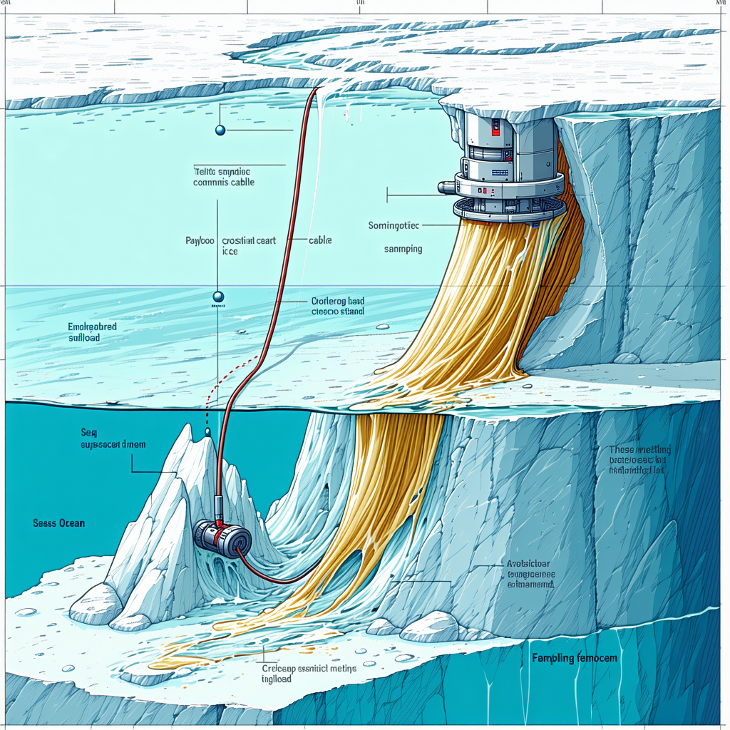 The Image Is A Cartoon Illustration Of A Submarine, With A Long Yellow Tube Coming Out Of It