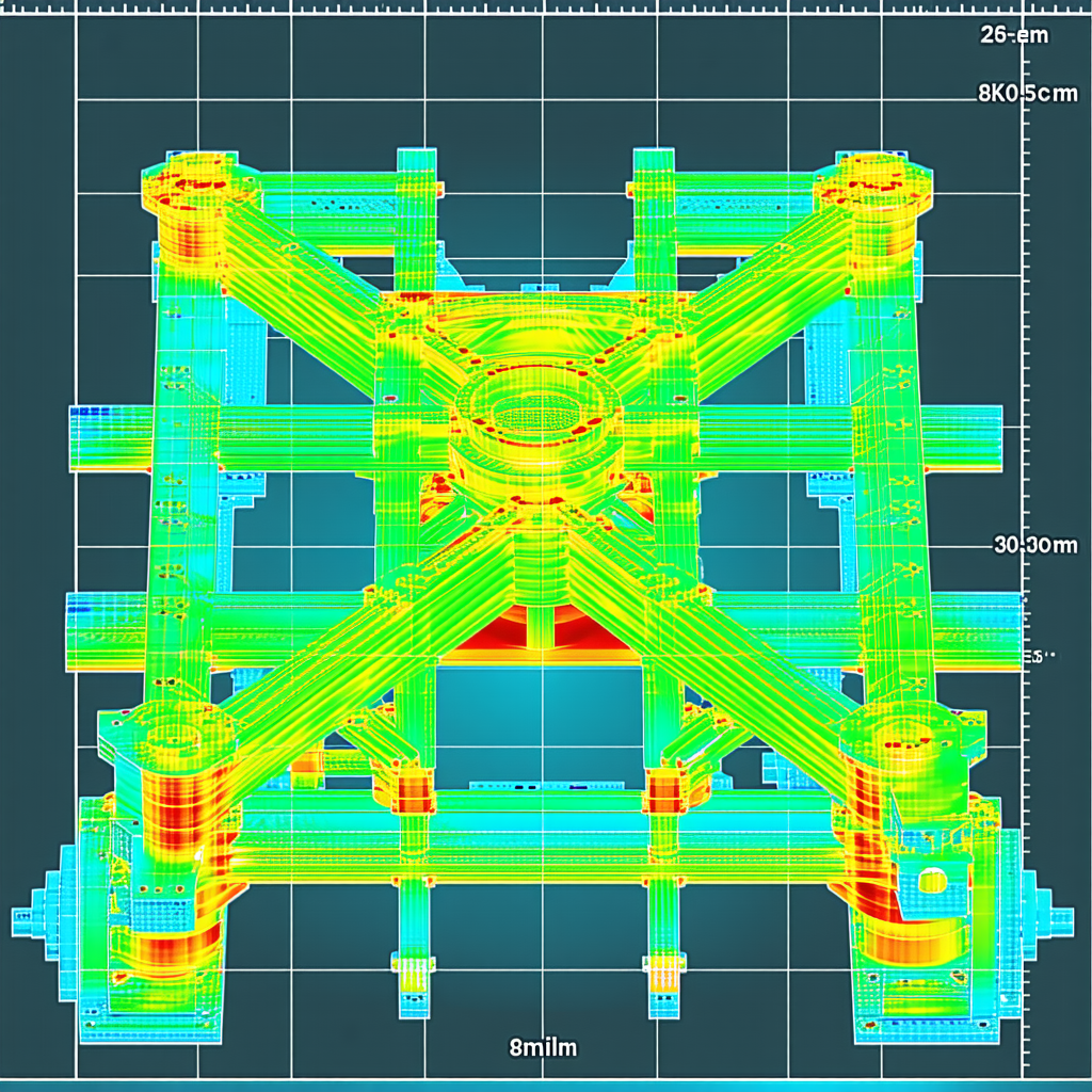 The Image Is A 3d Model Of A Structure, Possibly A Building Or A Bridge