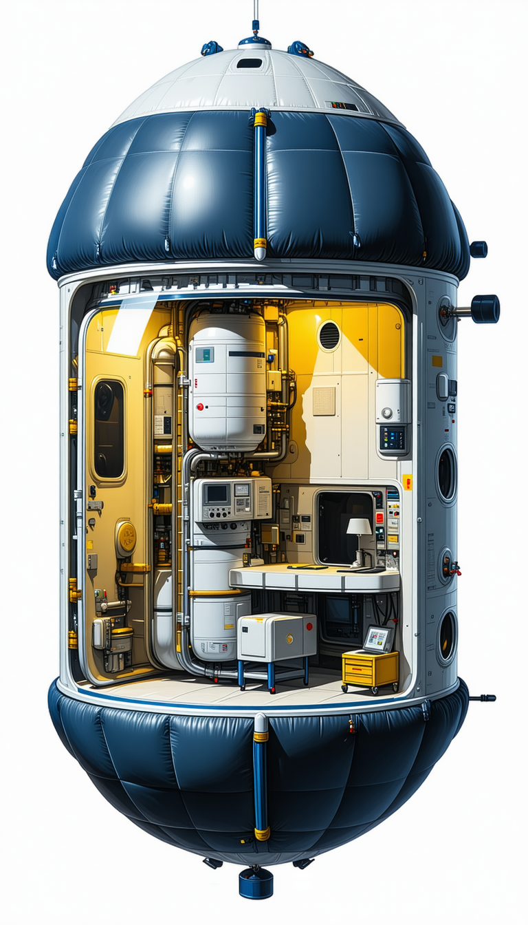 computer-generated (CGI) drawing space station