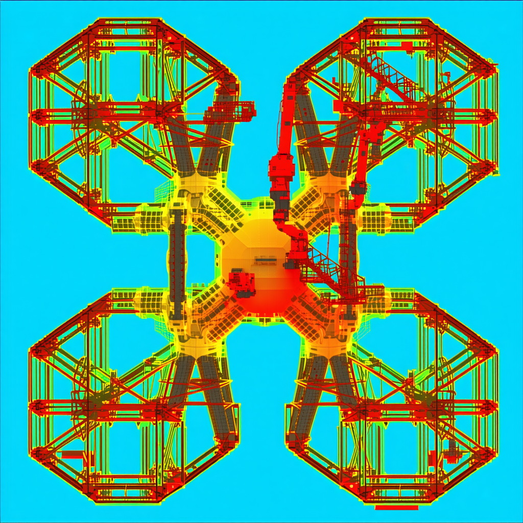 The Image Is A Close-up Of A Large, Intricate Structure, Possibly A Building Or A Piece Of Art