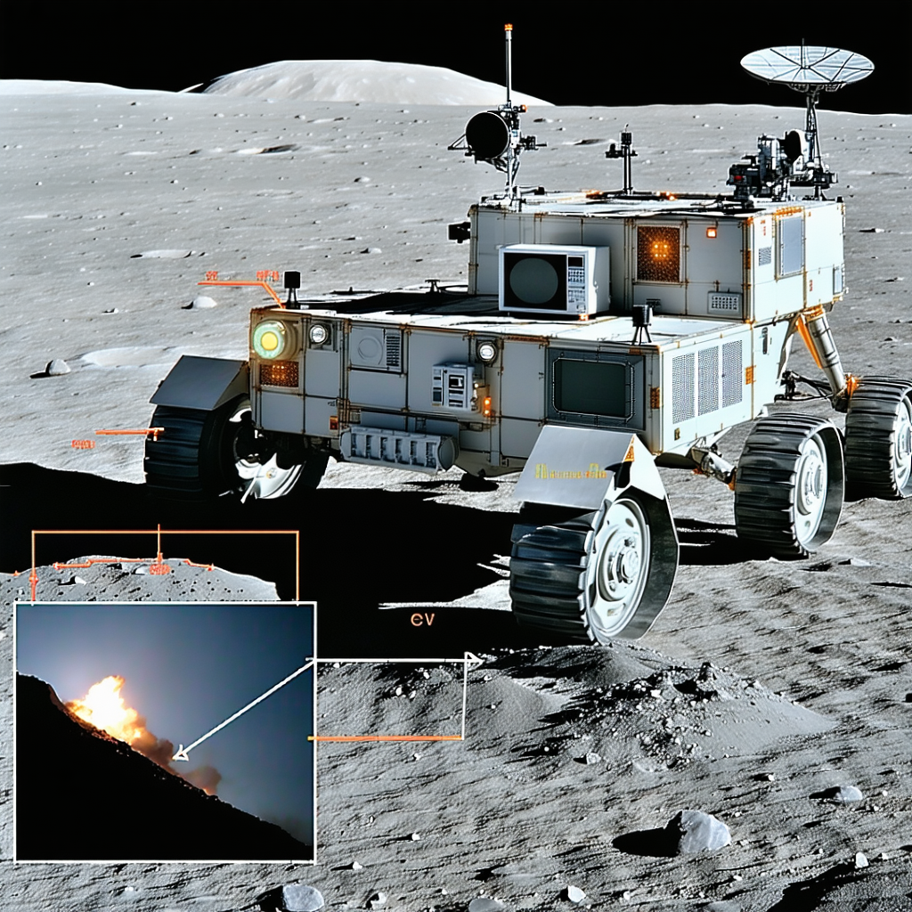 A White Rover Vehicle Parked On A Rocky Surface