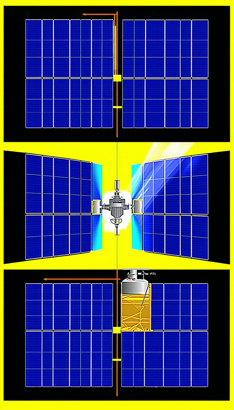 A Solar Panel With A Yellow Background, Which Is Connected To A Yellow Tube