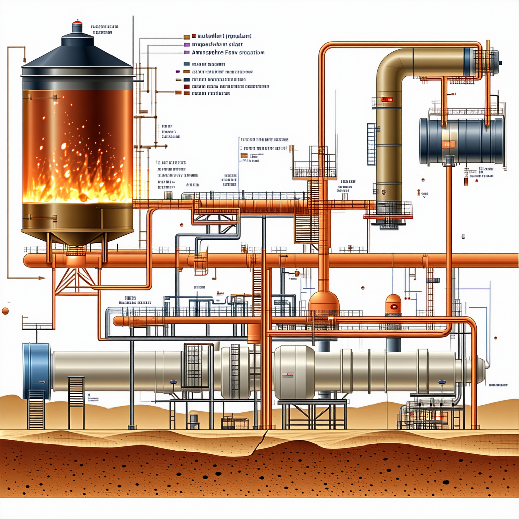 detailed illustration refinery process