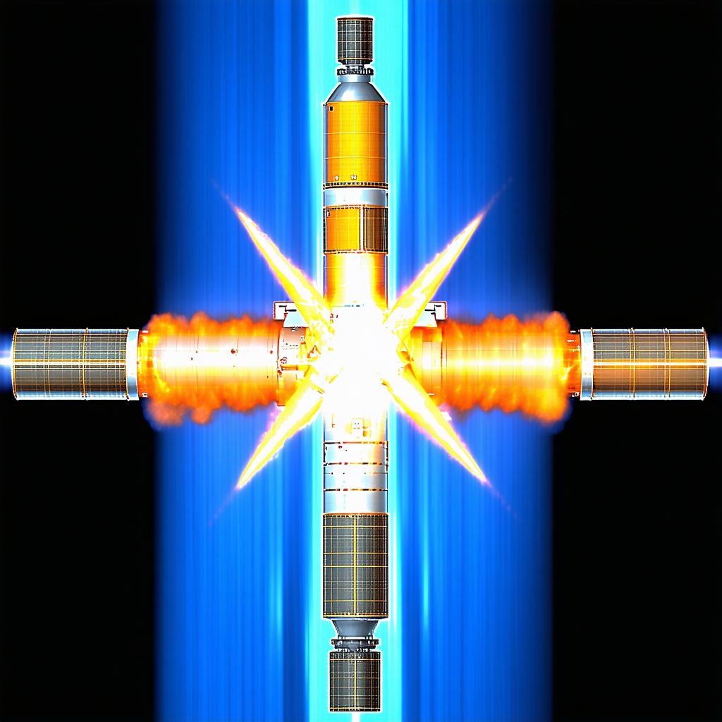 A Space Shuttle Is Shown In A Close-up View, With Its Engine And Fuel Tank Clearly Visible