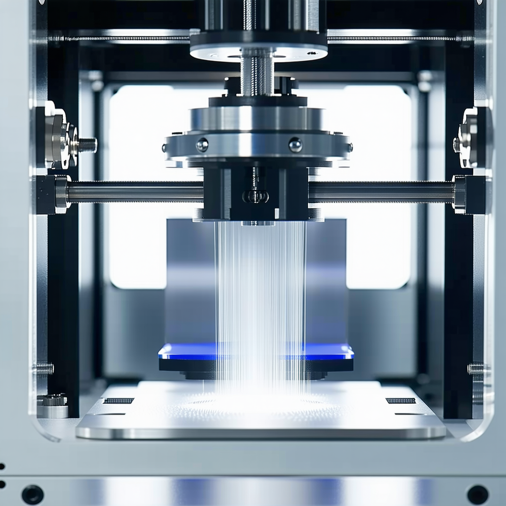 A Machine Is Shown In The Image, With A Blue Substance Being Poured Into It