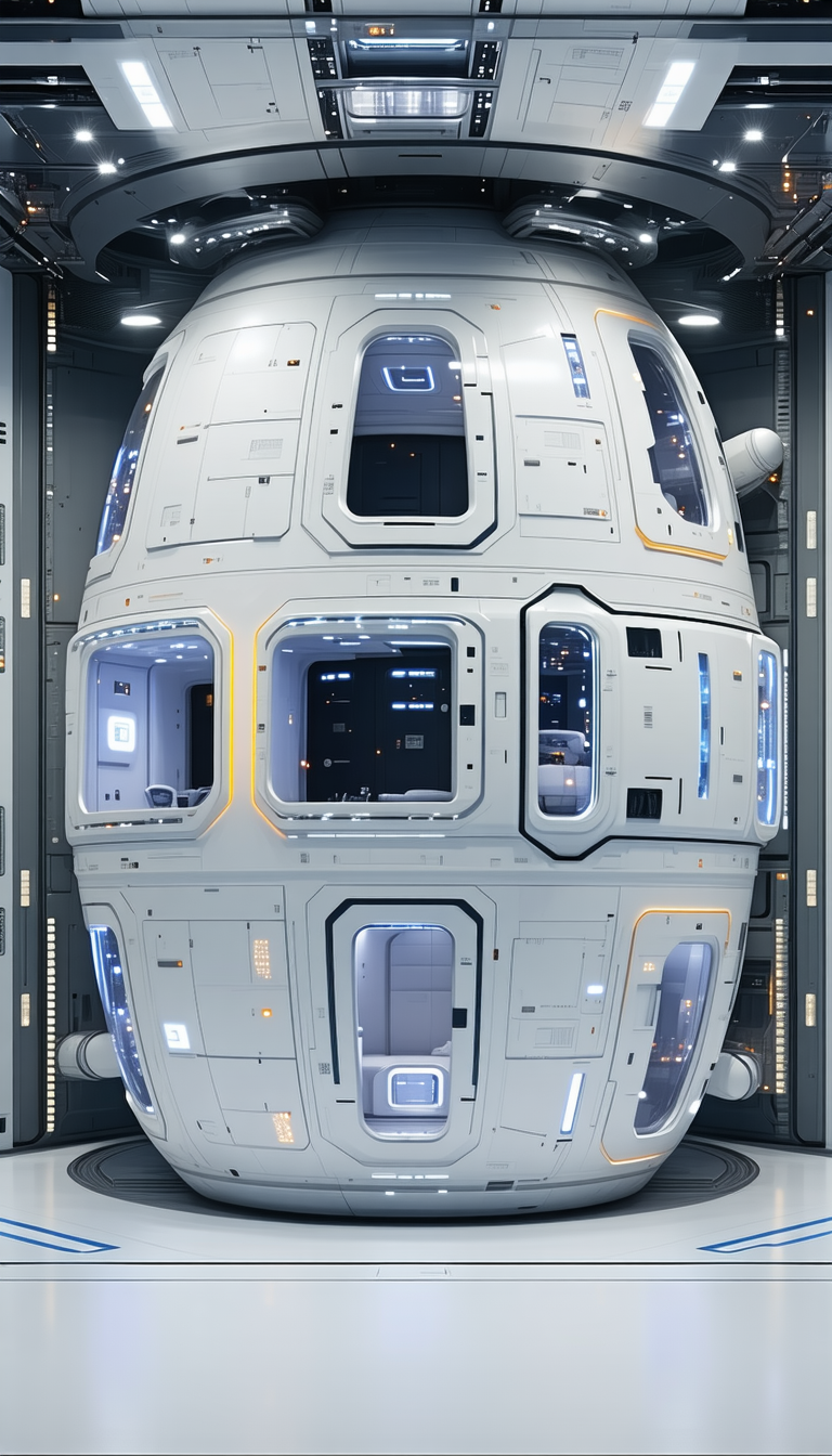 image, there large white spacecraft