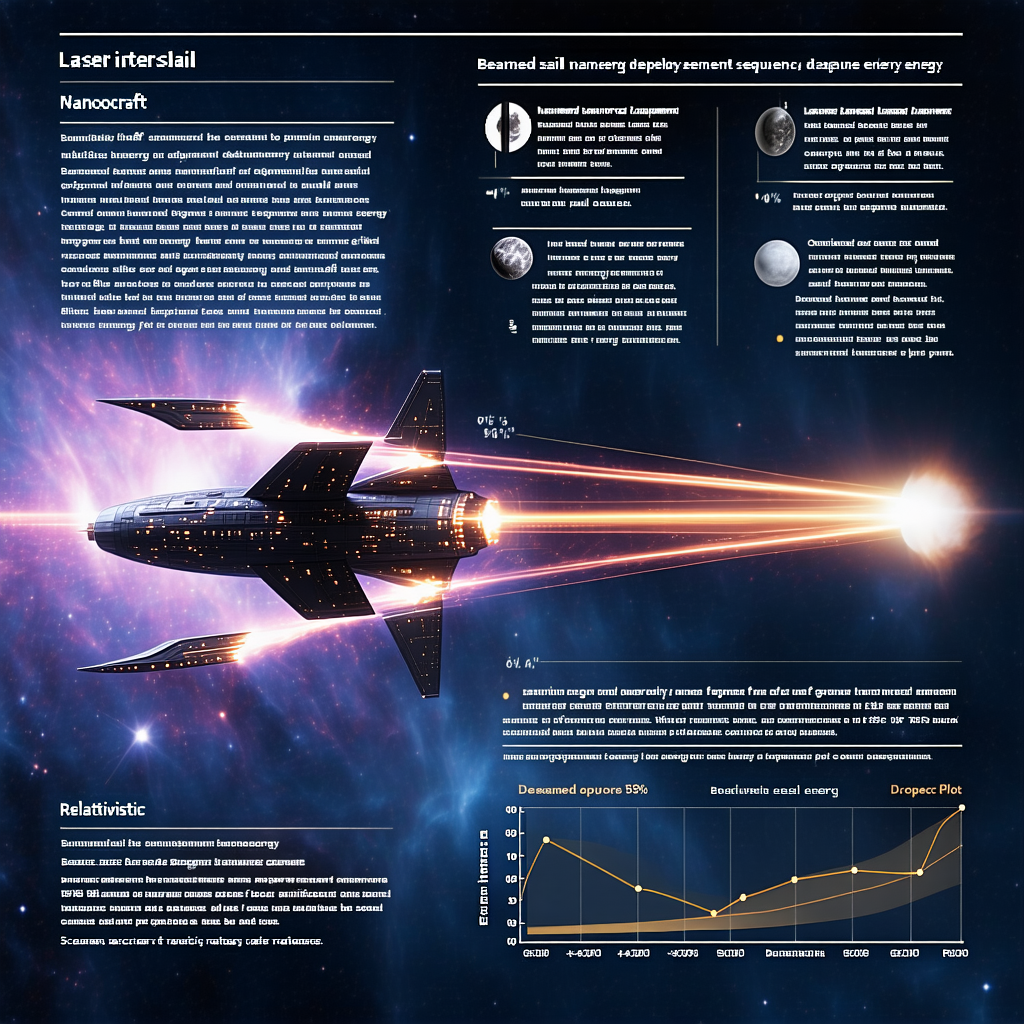 A Spacecraft Is Shown In A Diagram, With A Large Laser Cannon Mounted On The Front