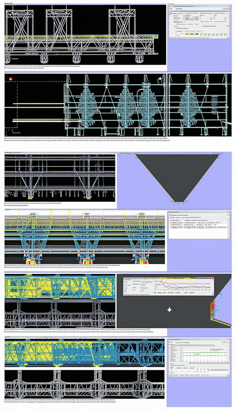 The Image Is A Collection Of Various Diagrams And Blueprints Of A Building