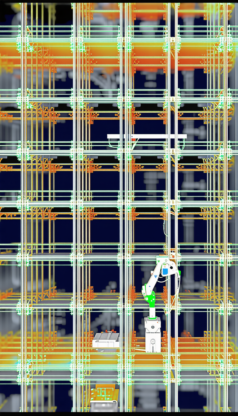 A Robot Is Standing In A Large