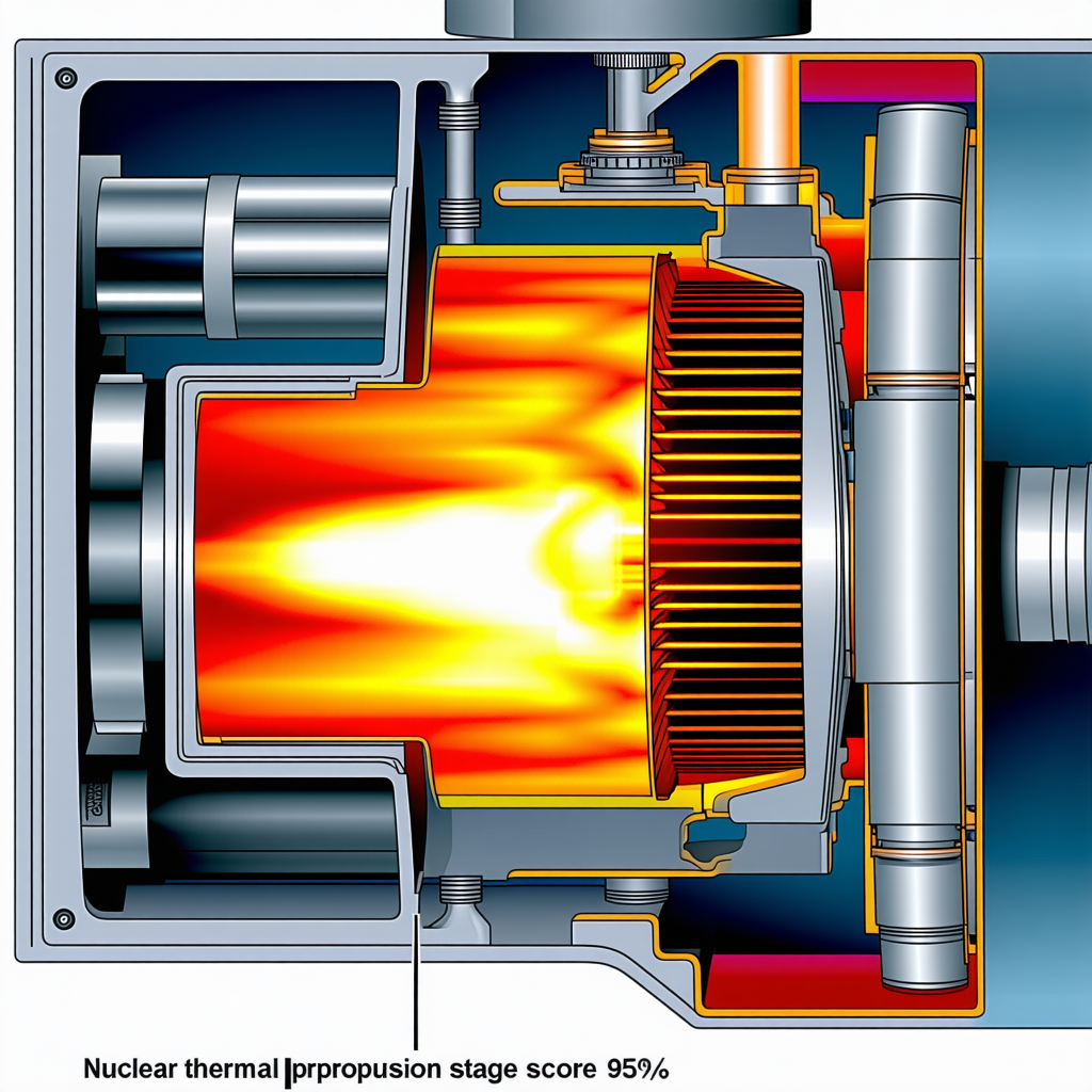 A Diagram Shows A Nuclear Thermal Propulsion Stage With A Score Of 99.9%