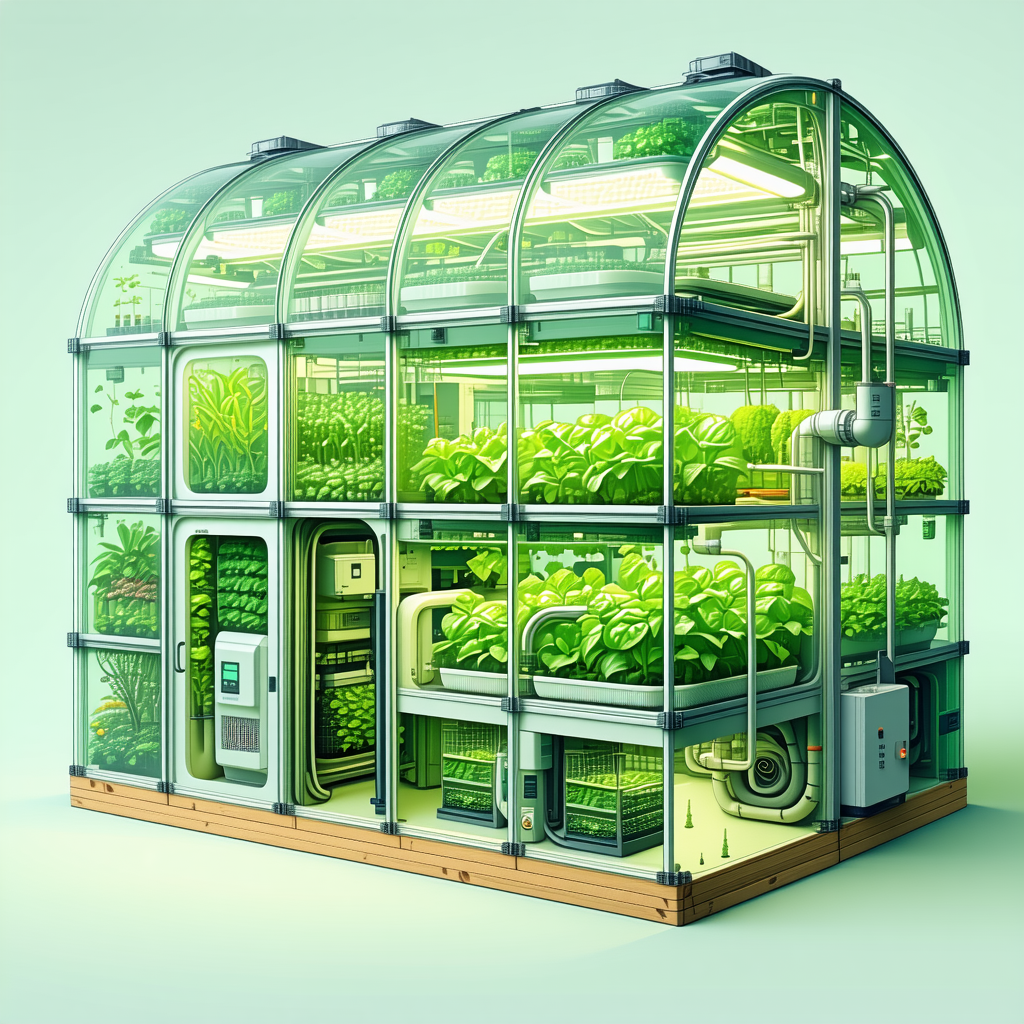 A Large, Multi-level Greenhouse Filled With Various Plants