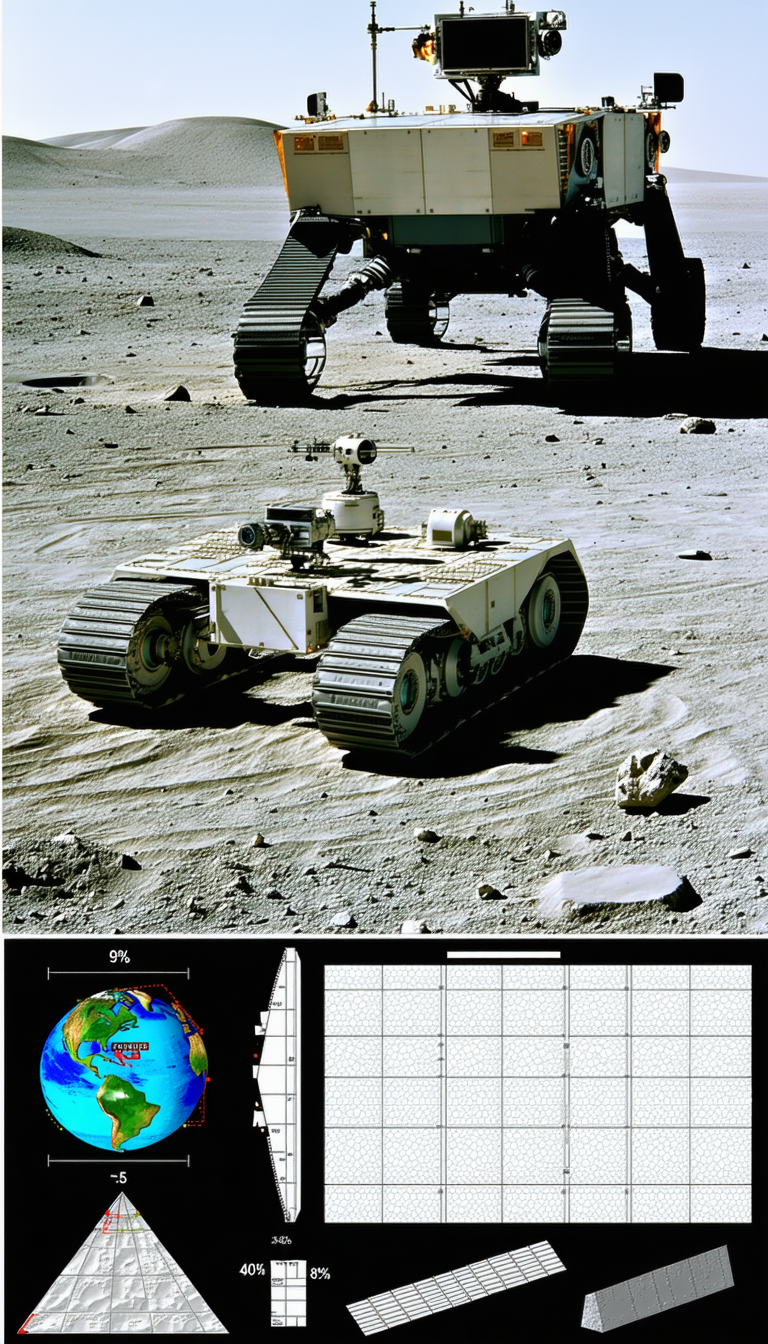 A White Robotic Vehicle Is Sitting On A Rocky Surface, Possibly On The Moon