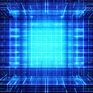 Close-up of a blue and white grid pattern