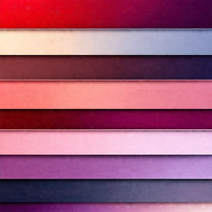 Close-up of a row of six different colored stripes